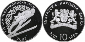 Bulgaria 10 leva 2001 - Olympics Salt Lake 2002
23.42g. PROOF