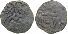 Golden Horde, Saray al-Jadida Æ Pulo AH741-AH758 - Jani Beg (1341-1357 AD)
1.11g. F/F Double-headed eagle / chasing Saray al-Jedid 10 6 Danik