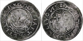 Reval Ferding 1559 - Gothard Kettler (1559-1562)
3.00g. VF/VF Haljak 188 5R. Extremely rare!