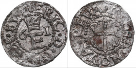 Reval, Sweden Schilling 1561 - Erik XIV (1560-1568)
0.90g. AU/AU Mint luster.