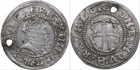 Reval, Sweden Ferding 1561 - Erik XIV (1560-1568)
2.29g. VF/VF The hole. Similar to Haljak 1148 2R. Very rare!