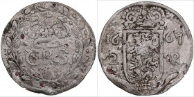 Reval, Sweden 2 öre 1667 - Karl XI (1660-1697)
1.35g. VF/F+ Haljak 1349.