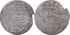 Reval, Sweden 2 öre 1668 - Karl XI (1660-1697)
1.78g. F/F Haljak 1351. SB. 116.