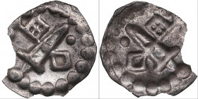 Dorpat brakteat 14th cent
0.11g. AU Livonia. The Bishopric of Dorpat. Haljak 477.
