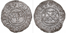 Dorpat killing ND - Johannes VI Bey (1528-1543)
0.71g. XF/AU Mint luster. Tartu Piiskopkond. Haljak 622.