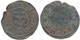 Haapsalu (Hapsal), Denmark schilling ND (1563) - Duke-Bishop Magnus (1560-1578)
0.71g. VF/F Haljak 713. Rare!