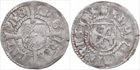 Riga schilling ND - Michael Hildebrand and Wolter von Plettenberg (1500-1509)
1.13g. XF/VF Haljak 383a.