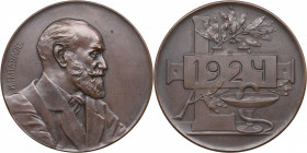 Russia - USSR medal in memory of the 50th Anniversary of the scientific activity of I.P. Pavlov, 1925
Shkurko, Salykov 6. UNC Diameter 51mm. 62,8g. T...