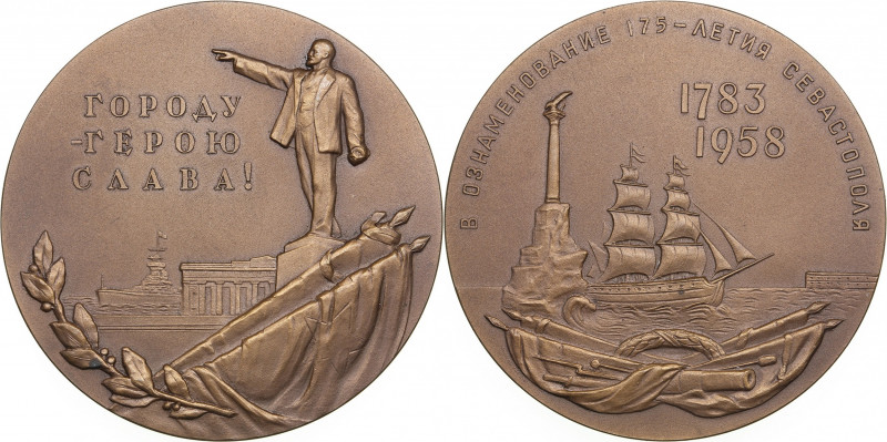 Russia - USSR medal 175 years since the founding of the city of Sevastopol, 1958...