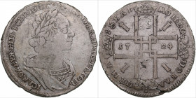 Russia Rouble 1724
27.38g. VF-/VF- Similar to Bitkin 944.