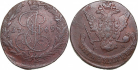 Russia 5 kopecks 1769 ЕМ
45.91g. VF/VF Eagle type of 1770-1777. Bitkin 623a.