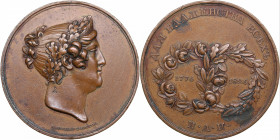 Russia medal In honor of Empress Maria Feodorovna. 1826
46.96g. 42mm. AU/XF+ Г. ФЕОДОР ТОЛСТОИ/ ДЛЯ БЛАЖЕНСТВА ВСЕХ 1776-1826 И.А.Н. Diakov 448.1 R1....