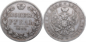 Russia, Poland Rouble 1844 MW
20.66g. VF/VF Bitkin 423.