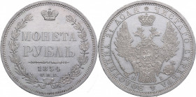 Russia Rouble 1854 СПБ-НI
20.65g. AU/AU Mint luster. Cleaned. Bitkin 234.