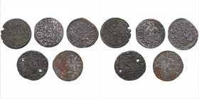 Lot of coins: Livonia (Free City of Riga, Dahlen) (5)
F-VF