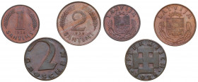Latvia 2 santimi 1939, 1 santims 1938 & Austria 2 groschen 1928 (3)
XF