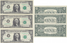 USA 1 dollar 1963 (3) Replacement notes
UNC Pick 443*.