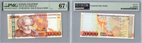 Armenia 20 000 dram 2012 - PMG 67 EPQ
Superb gem uncirculated. Only two specimens have been certified finer by PMG. Pick 58.