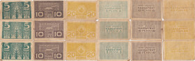 Estonia 5, 10, 20 penni 1919 (3 sets)
VF Pick 39-41.