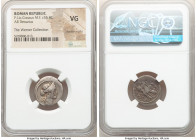 P. Licinius Crassus M.f. (ca. 55 BC). AR denarius (20mm, 11h). NGC VG, bankers marks. Rome. S•C, laureate, draped bust of Venus right, seen from front...