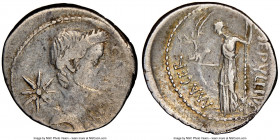 Julius Caesar, as Dictator Perpetuo (February-March 44 BC), with Publius Sepullius Macer, as Moneyer. AR denarius (19mm, 3.24 gm, 4h). NGC VF 2/5 - 3/...