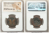 Sextus Pompey, as Imperator and Praefect of the Fleet (43-36 BC). AE as (28mm, 12h). NGC Good. Uncertain Sicilian mint. MAGN (or variant, above, not v...