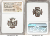 Marc Antony and Octavian, as Imperators and Triumvirs (43-33 BC). AR denarius (21mm, 3.35 gm, 3h). NGC VF 2/5 - 2/5, brushed. Military mint traveling ...