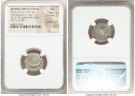 Marc Antony, as Triumvir and Imperator (43-30 BC). AR denarius (18mm, 3.72 gm, 7h). NGC VG 5/5 - 3/5, bankers marks, scuffs. Legionary issue, mint tra...