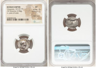 Vespasian (AD 69-79). AR denarius (17mm, 2.84 gm, 6h). NGC VF 4/5 - 2/5, edge marks. Rome, AD 77-78. IMP CAESAR-VESPASIANVS AVG, laureate head Vespasi...