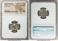 Hadrian (AD 117-138). AR denarius (19mm, 6h). NGC Choice VF. Rome, AD 119-122. IMP CAESAR TRAIAN-HADRIANVS AVG, laureate, draped bust of Hadrian right...