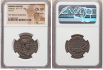 Hadrian (AD 117-138). AE as (25mm, 12h). NGC Choice VF, Fine Style. Rome, AD 129-130. HADRIANVS-AVGVSTVS, laureate, draped, and cuirassed bust of Hadr...