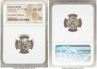 Commodus, as Augustus (AD 177-192). AR denarius (17mm, 6h). NGC Choice VF. Rome, AD 192. L AEL AVREL COMM AVG P FEL, laureate head of Commodus right /...
