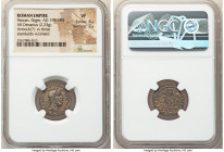 Pescennius Niger (AD 193-194). AR denarius (19mm, 2.23 gm, 1h). NGC VF 4/5 - 2/5. IMP CAES C PESC NIGER IVST AVG, laureate head of Pescennius Niger ri...