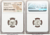 Septimius Severus (AD 193-211). AR denarius (18mm, 12h). NGC Choice VF. Rome, AD 200. SEVERVS AVG PART MAX, laureate head of Severus right / P M TR P ...