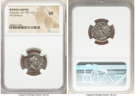 Caracalla, as Augustus (AD 198-217). AR denarius (19mm, 5h). NGC VF. Rome, AD 213. ANTONINVS PIVS-AVG BRIT, laureate head of Caracalla right / MARTI P...