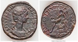Orbiana (AD 225-227). AE sestertius (32mm, 25.61 gm, 11h). About VF. Rome, AD 225-227. SALL BARBIA-ORBIANA AVG, draped bust of Orbiana right, seen fro...