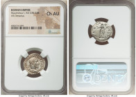 Maximinus I (AD 235-238). AR denarius (20mm, 6h). NGC Choice AU. Rome, March AD 235-January AD 236. IMP MAXIMINVS PIVS AVG, laureate, draped and cuira...