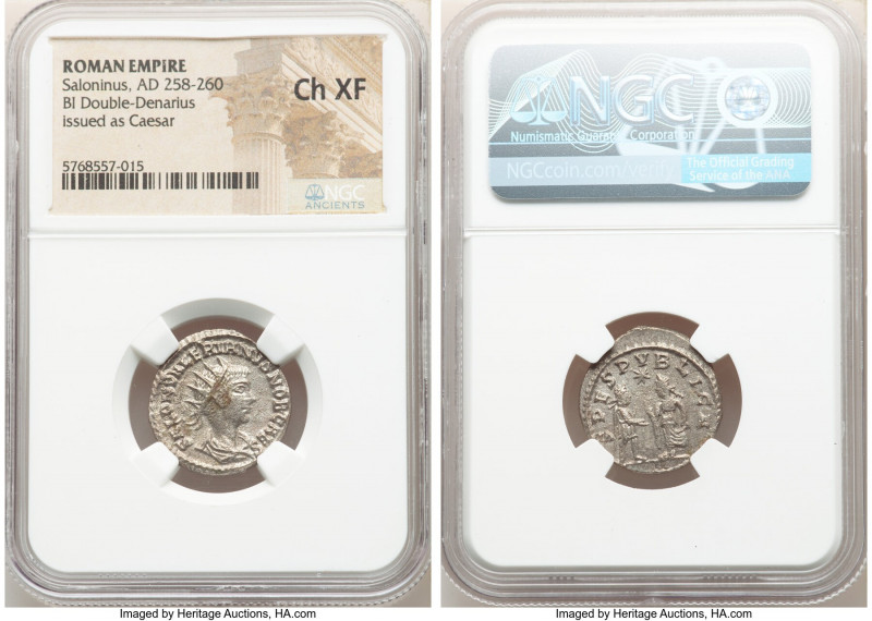 Saloninus (AD 258-260). BI antoninianus (21mm, 12h). NGC Choice XF. Antioch, AD ...