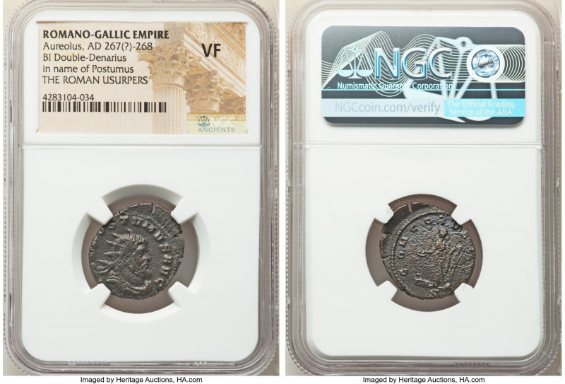 Aureolus, Romano-Gallic Empire (AD 267(?)-268), in the name of Postumus. BI anto...