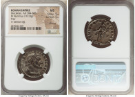 Diocletian (AD 284-305). BI follis or nummus (27mm, 10.10 gm, 7h). NGC MS 5/5 - 5/5, Silvering. Trier, 1st officina, AD 303-305. IMP DIOCLETIANVS AVG,...