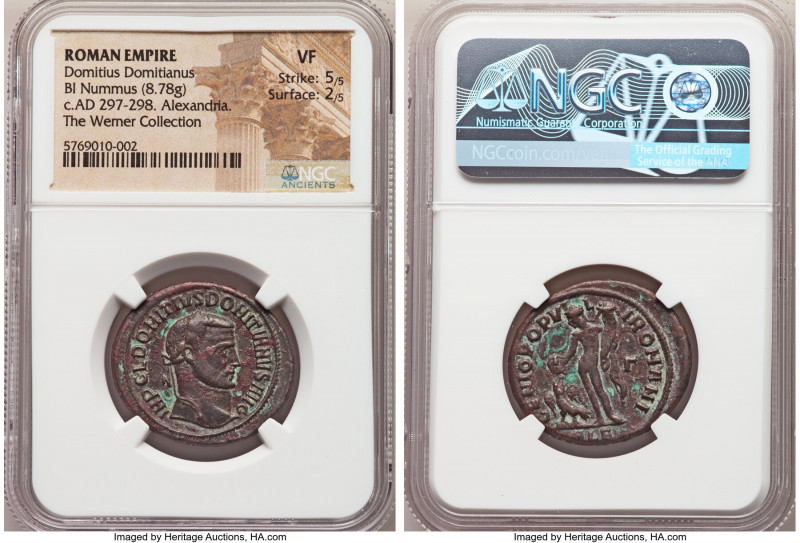 Domitius Domitianus, Usurper in Egypt (AD 296-297/8). BI follis or nummus (28mm,...