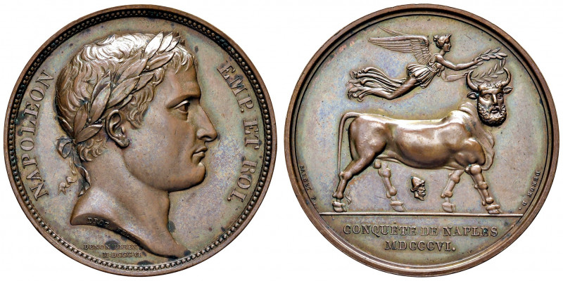 NAPOLI. Giuseppe Napoleone (1806-1808). Medaglia 1806. Per la conquista del Regn...