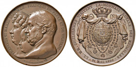 NAPOLI. Francesco I di Borbone (1825-1830). Medaglia 1830. Per la visita alla zecca di Parigi. BR (g 62,94 - Ø 51 mm). Opus: Barre - De Puymaurin. D'A...