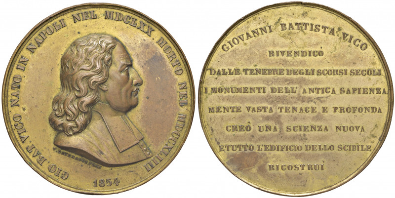 NAPOLI. Ferdinando II di Borbone (1830-1859). Medaglia 1854. In memoria di Giova...