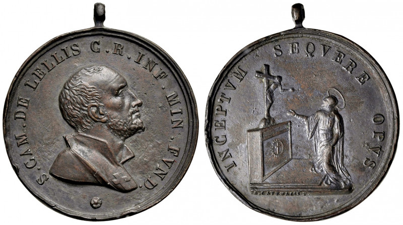 NAPOLI. Ferdinando II di Borbone (1830-1859). Medaglia. Serie Compatroni di Napo...