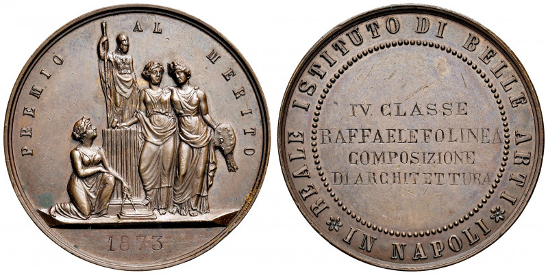 NAPOLI. Medaglia 1873. Reale Istituto di Belle Arti. BR (g 35,89 - Ø 44,20 mm). ...