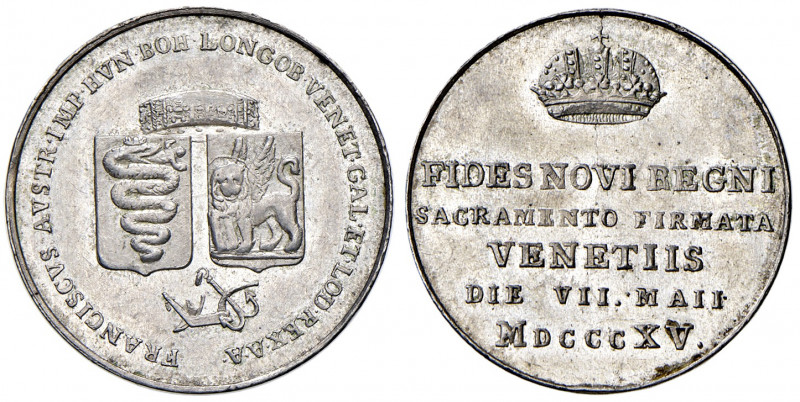 MILANO. Francesco I d'Asburgo Lorena (1815-1835). Medaglia 1815. Per il giuramen...