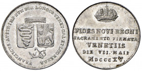 MILANO. Francesco I d'Asburgo Lorena (1815-1835). Medaglia 1815. Per il giuramento di sudditanza delle Provincie Venete all'Imperatore. AG (g 5 - Ø 23...