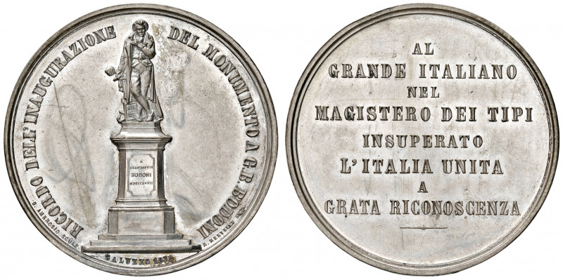 PERSONAGGI. Giambattista Bodoni (1740-1813). Medaglia 1872. Opus: G.Ambrosio - A...