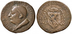 Paolo II (1464-1471). Medaglia 1455. Opus: Andrea Guazzalotti. Per la Costruzione di Palazzo Venezia a Roma. Fusione in bronzo (g 28,03 - Ø 34,32 mm)....